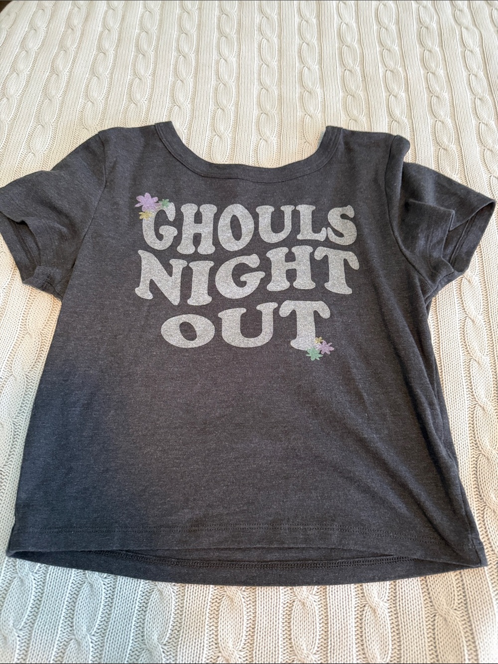 Ghouls Night Out Kids Graphic Tee - Charcoal